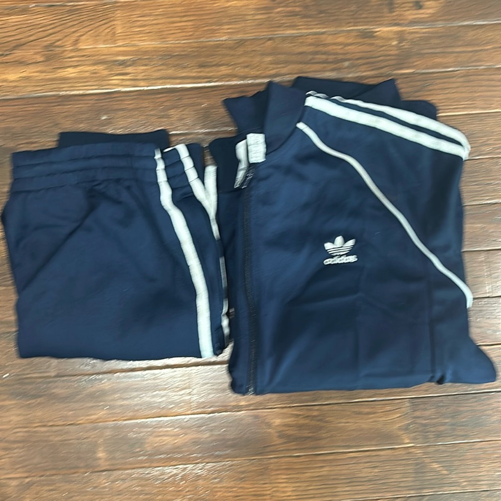 Adidas Original Blue and White Tracksuit